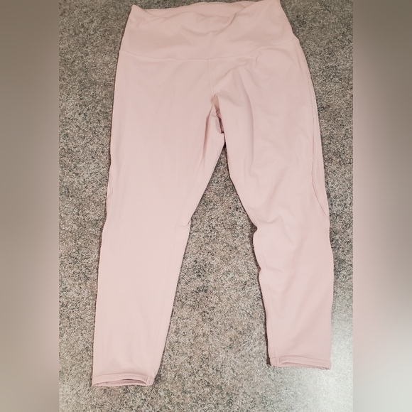 Core 10 1x plus pink lattice high waist yoga pants - Picture 2 of 7